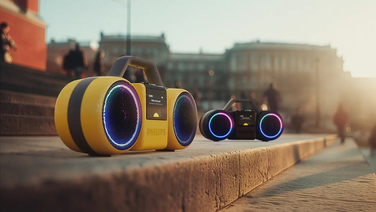 Philips The Roller Bærbar stereohøjttaler Gul 60 W