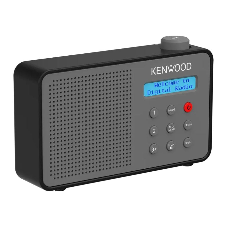 Kenwood CR-M25DAB-H Portable DAB+ radio m/ Bluetooth og indbygget batteri - grå