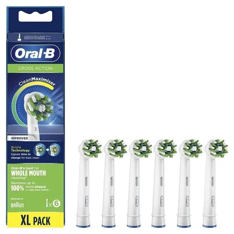 Oral-B Tandbørstehoveder Cross Action Børstehoveder, 6 stk.