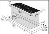 De Dietrich DPI7884XT kogeplade Sort Indbygget 80 cm Zone induktionskogeplade 3 zone(s)