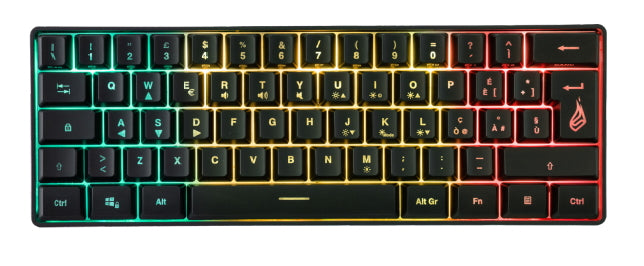 SureFire KingPin X1 tastatur Spil USB QWERTY Nordisk Sort