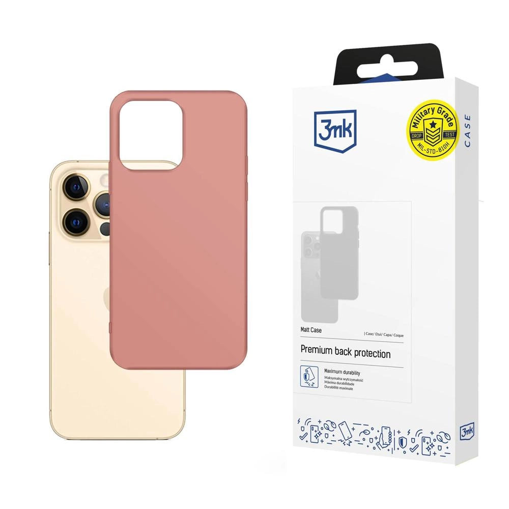 Case til iPhone 13 Pro Max fra 3mk Matt Case-serien - pink