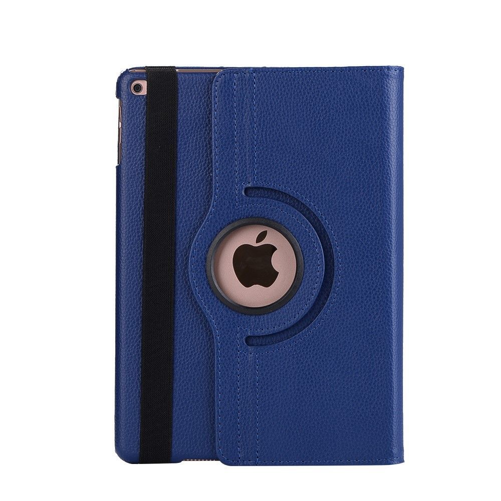 iPad mini 4 - Pu læder cover m/stand Litchi skin - Mørkeblå