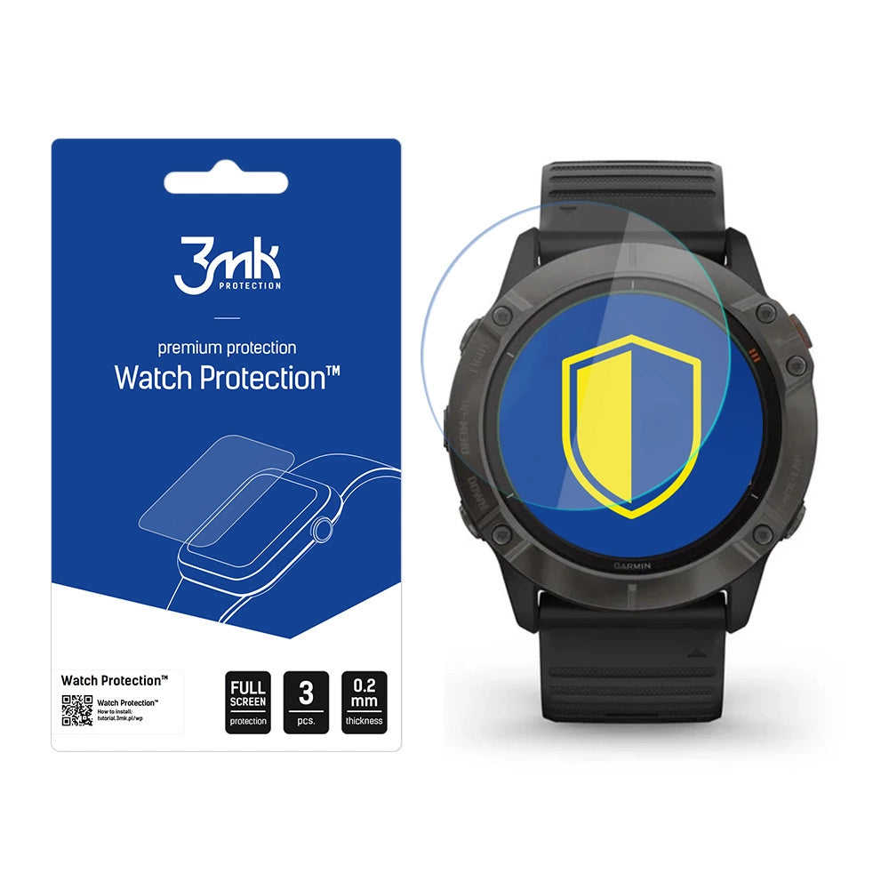 Garmin Fenix 6X Pro - 3mk Watch ProtectionTM v. FlexibleGlass Lite