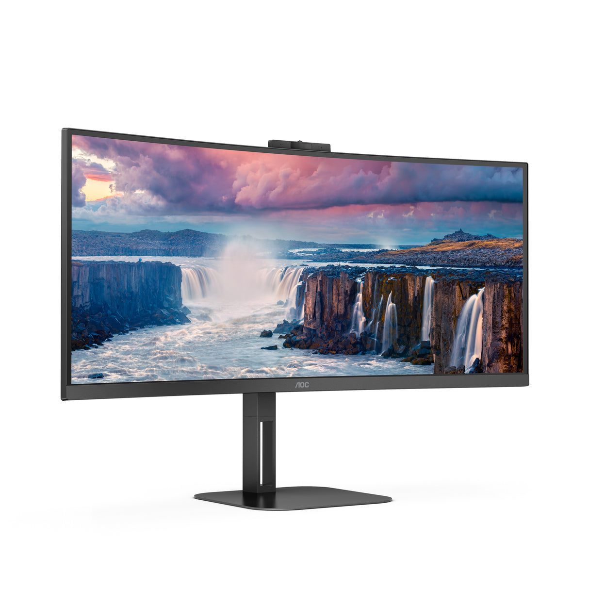 AOC V5 CU34V5CW LED display 86,4 cm (34") 3440 x 1440 pixel Wide Quad HD Sort
