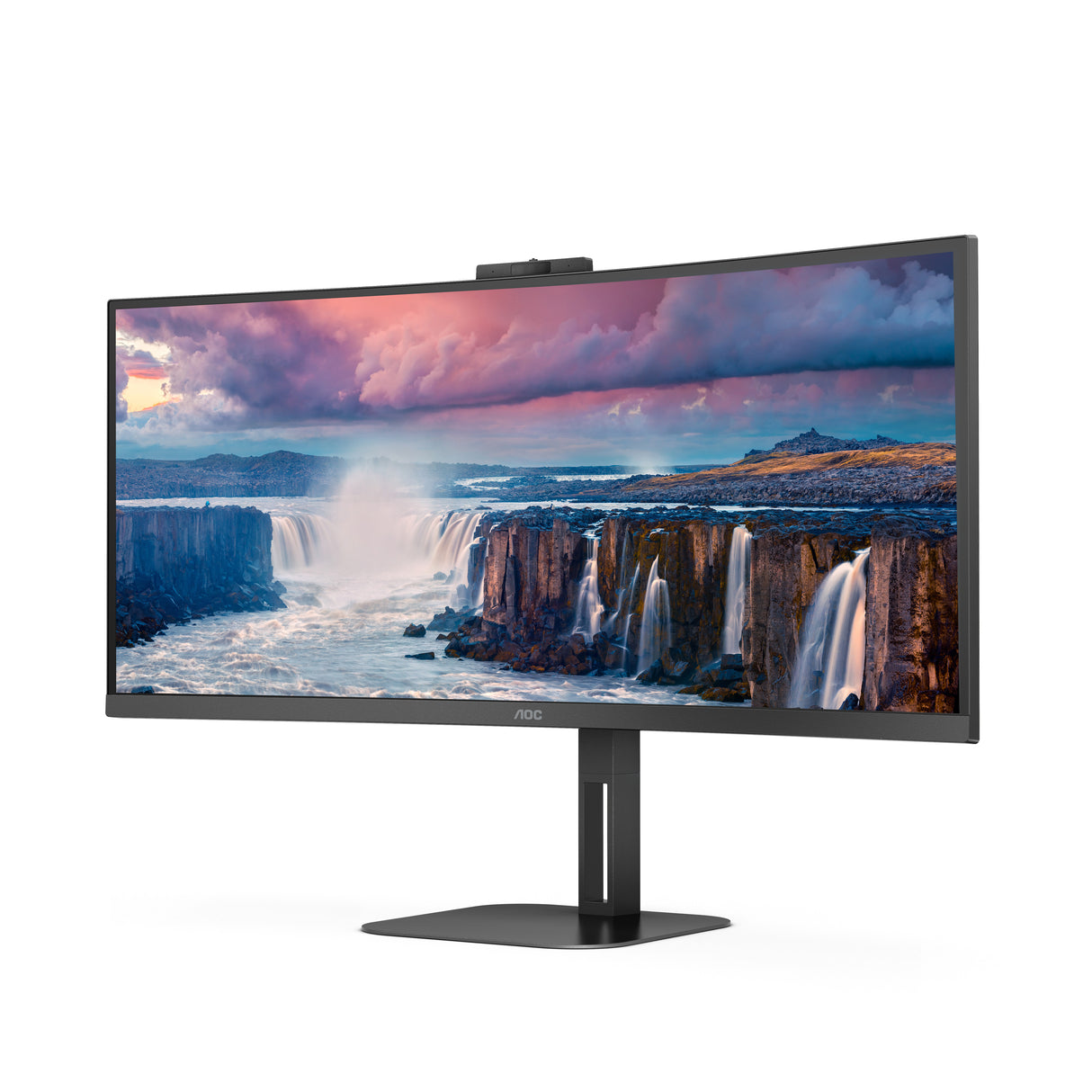 AOC V5 CU34V5CW LED display 86,4 cm (34") 3440 x 1440 pixel Wide Quad HD Sort