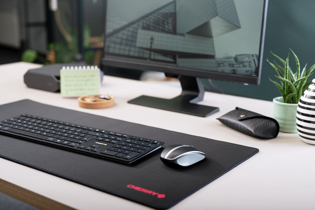 CHERRY KW 9100 SLIM tastatur Universel RF trådløs + Bluetooth QWERTY Nordisk Sort