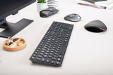 CHERRY KW 9100 SLIM tastatur Universel RF trådløs + Bluetooth QWERTY Nordisk Sort