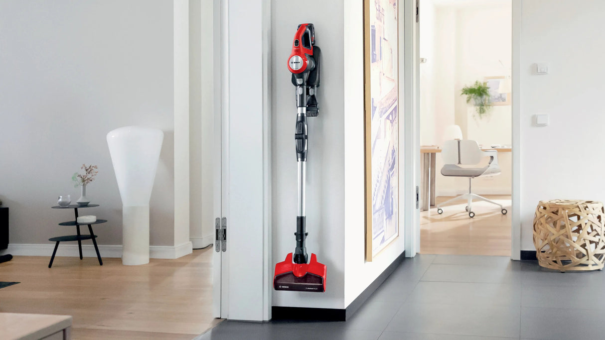 Bosch BCS711PET stav støvsuger & elektrisk kost Stick vakuum Batteri Dry Poseløs 0,3 L Sort, Rød 3 At