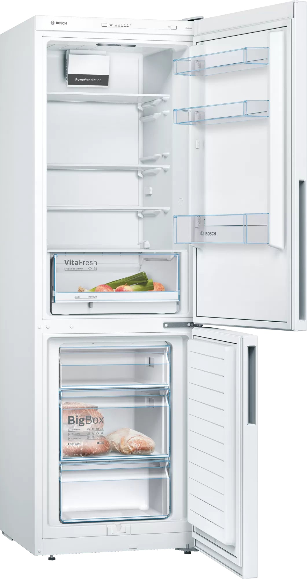 Bosch Serie 4 KGV362WEAS køle-/fryseskab Fritstående 308 L Hvid