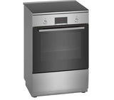 Bosch Serie 4 HLN39A050U komfur og ovn Fritstående komfur Elektrisk Zone induktionskogeplade Sort, Grå