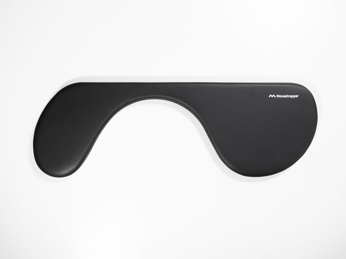 Mousetrapper Armrest - Asymmetric håndledsstøtte Imiteret læder Sort