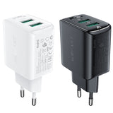 Acefast oplader 2x USB 18W QC 3.0, AFC, FCP hvid (A33 hvid)