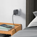 Acefast A29 PD50W GaN (USB-C + USB-C) dobbelt port oplader sort