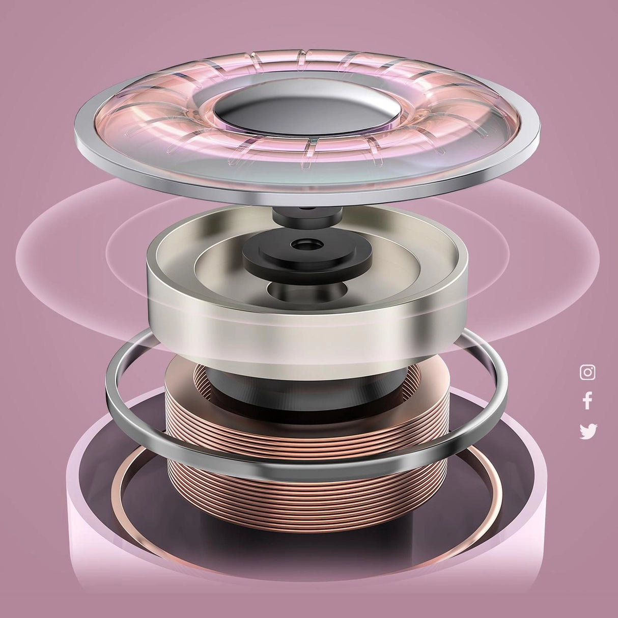 Acefast T6 TWS Bluetooth In-Ear trådløse hovedtelefoner - Pink