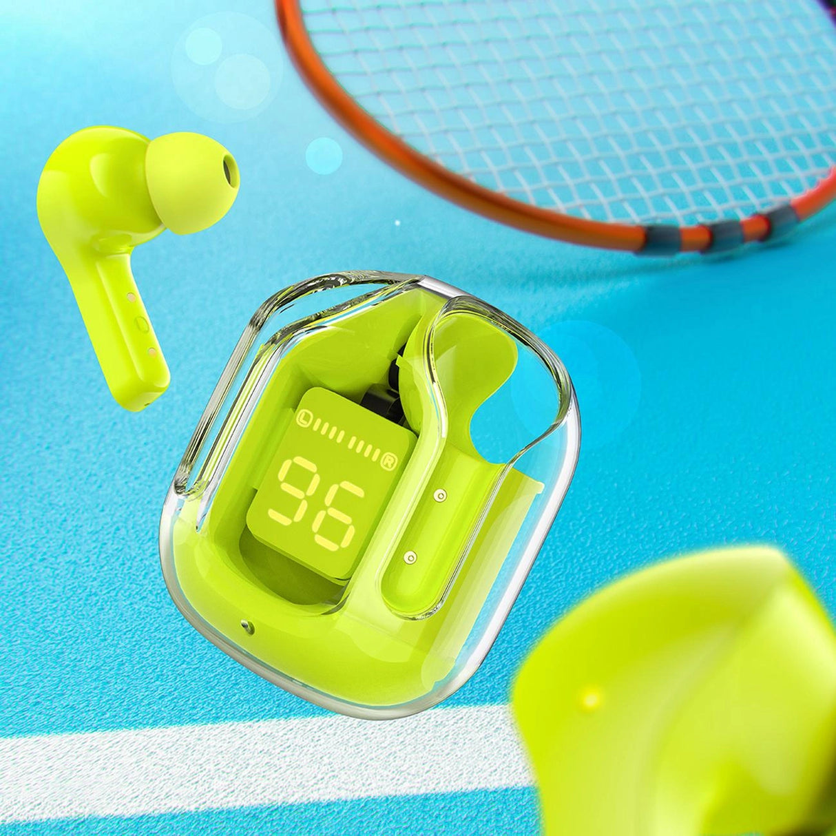 Acefast T6 TWS Bluetooth In-Ear trådløse hovedtelefoner - Grøn