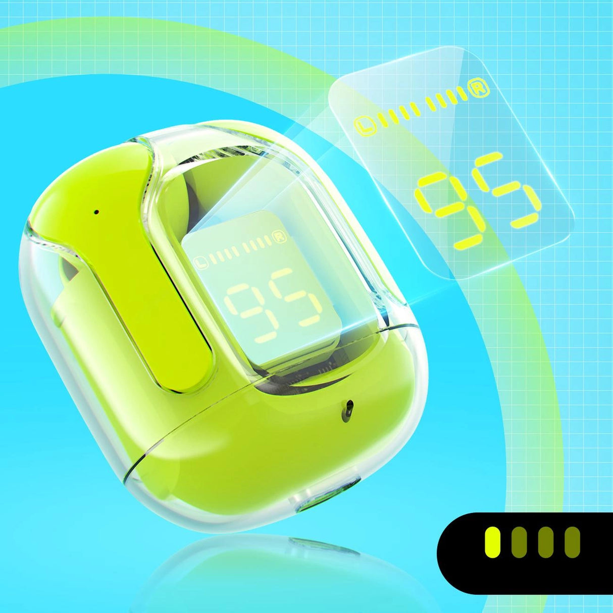Acefast T6 TWS Bluetooth In-Ear trådløse hovedtelefoner - Grøn