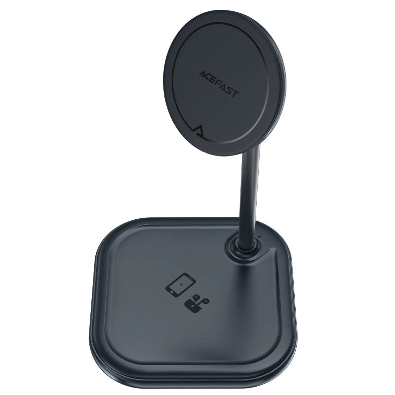 Acefast 15W Qi trådløs oplader til iPhone (med MagSafe) og Apple AirPods Standholder Magnetisk Holder Grå (E6 grå)