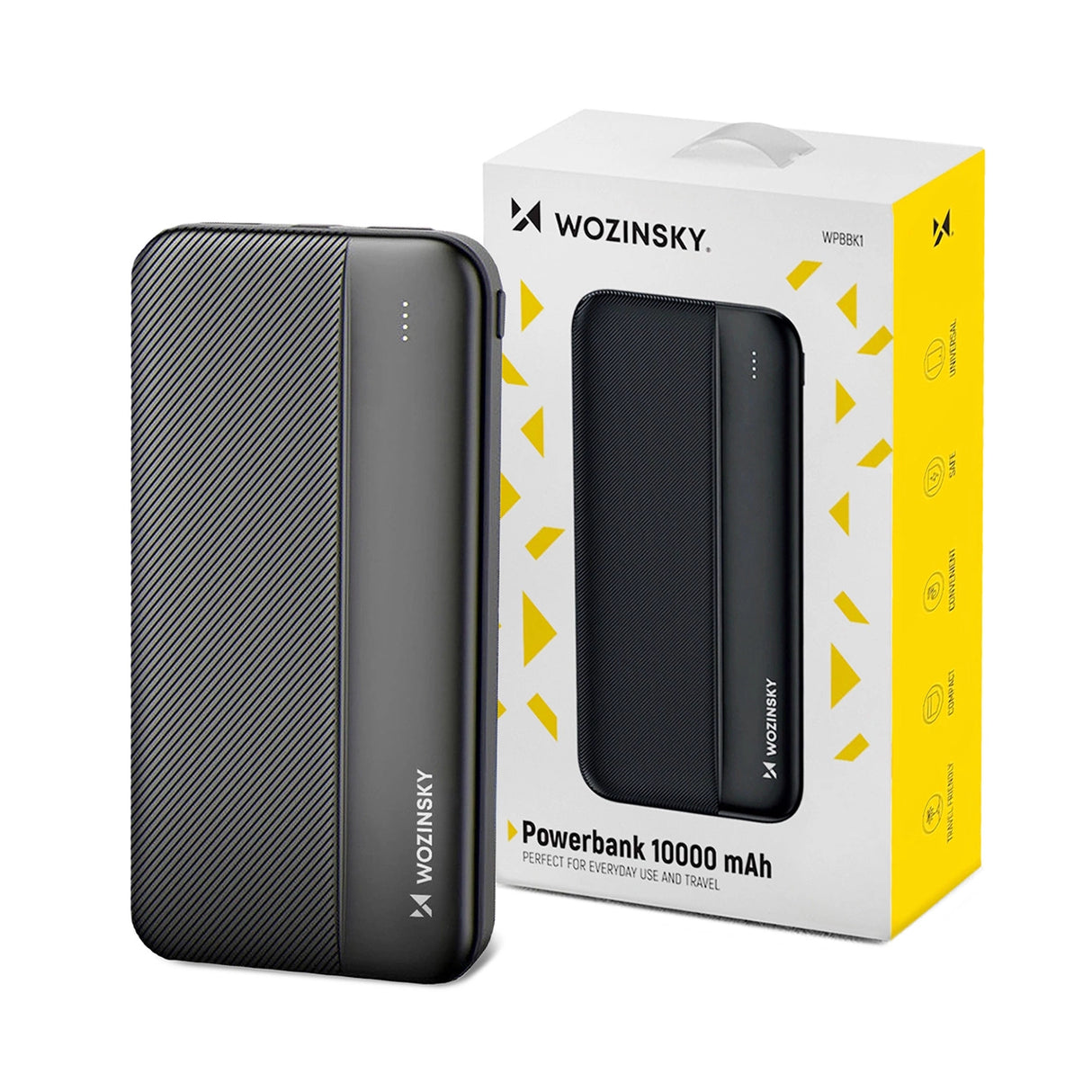 Wozinsky powerbank Li-Po 10000mAh 2 x USB sort (WPBBK1)