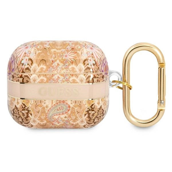 Guess GUA3HHFLD AirPods 3 cover guld/guld Paisley Strap Collection