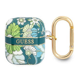 Guess GUA2HHFLN AirPods cover grøn/grøn Flower Strap Collection