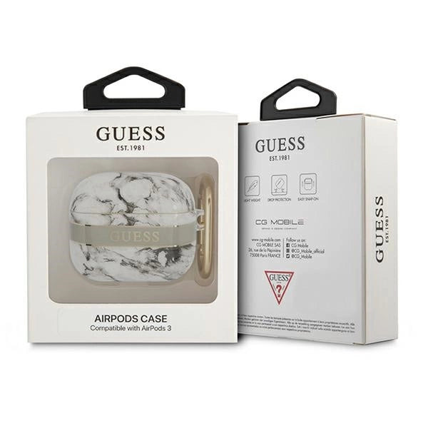 Guess GUA3HCHMAG AirPods 3 cover grå/grå Marble Strap Collection