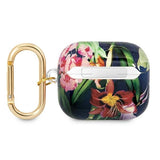 Guess GUA3HHFLB AirPods 3 cover blå/blå Flower Strap Collection
