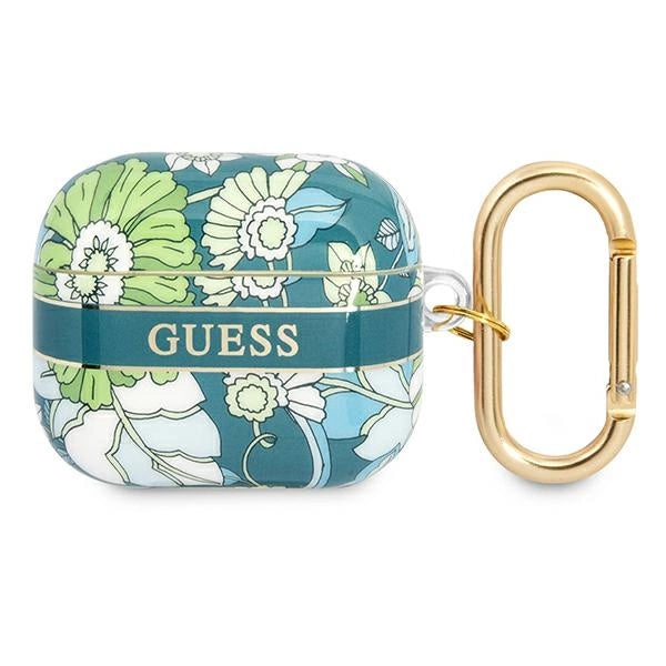 Guess GUA3HHFLN AirPods 3 cover grøn/grøn Flower Strap Collection