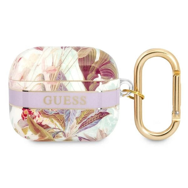 Guess GUA3HHFLU AirPods 3 cover lilla/lila Blomsterrem Samling
