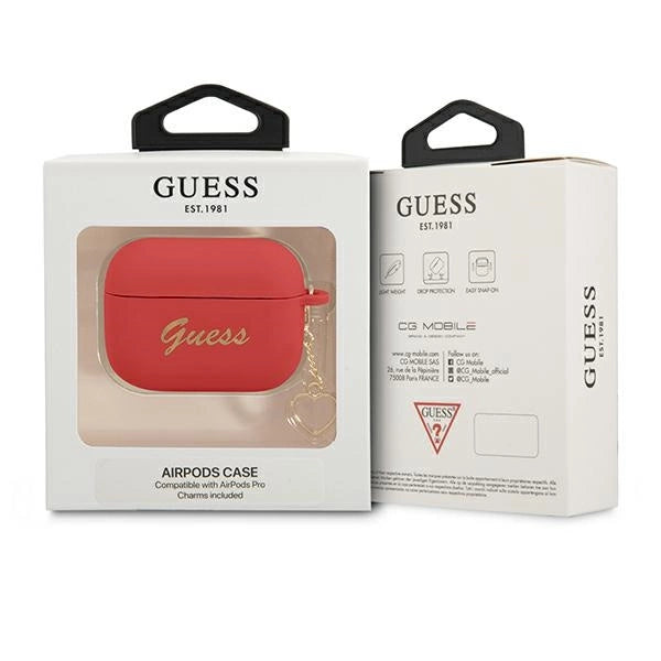Guess GUAPLSCHSR AirPods Pro cover rød/rød silikone Charm Heart Collection