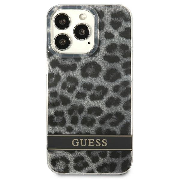 Guess GUHCP13LHSLEOK iPhone 13 Pro / 13 6.1" grå/grå hardcase Leopard