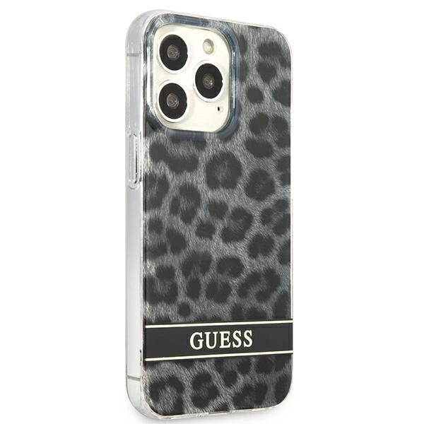 Guess GUHCP13LHSLEOK iPhone 13 Pro / 13 6.1" grå/grå hardcase Leopard