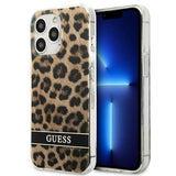 Guess GUHCP13LHSLEOW iPhone 13 Pro / 13 6.1" brun/brun hardcase Leopard