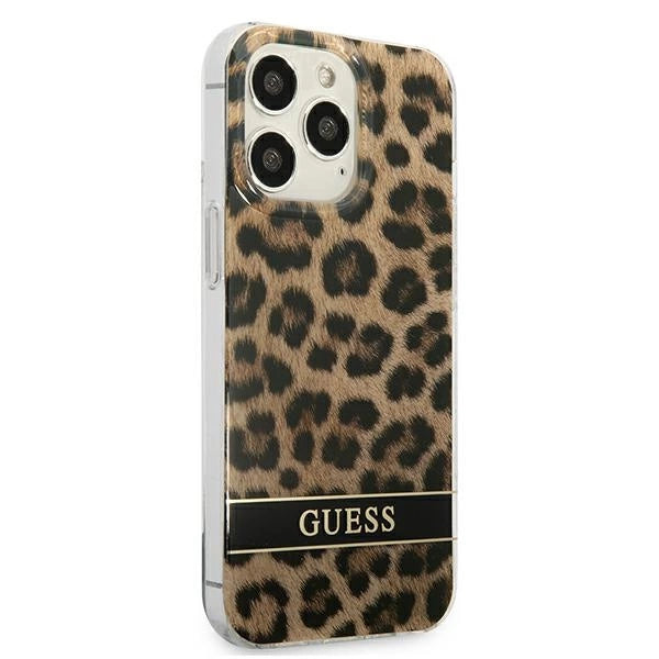 Guess GUHCP13LHSLEOW iPhone 13 Pro / 13 6.1" brun/brun hardcase Leopard