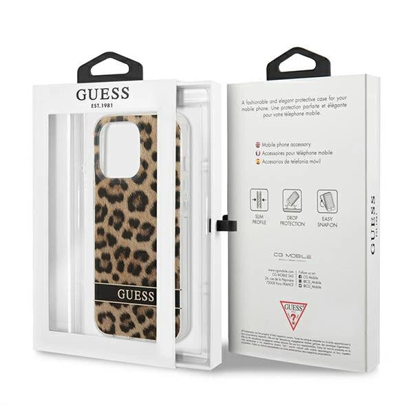 Guess GUHCP13LHSLEOW iPhone 13 Pro / 13 6.1" brun/brun hardcase Leopard