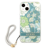 Guess GUHCP13MHFLSN iPhone 13 6.1" grøn/grøn hardcase Flower Strap