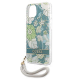 Guess GUHCP13MHFLSN iPhone 13 6.1" grøn/grøn hardcase Flower Strap