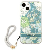 Guess GUHCP13SHFLSN iPhone 13 mini 5.4" grøn/grøn hardcase Flower Strap