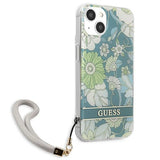 Guess GUHCP13SHFLSN iPhone 13 mini 5.4" grøn/grøn hardcase Flower Strap