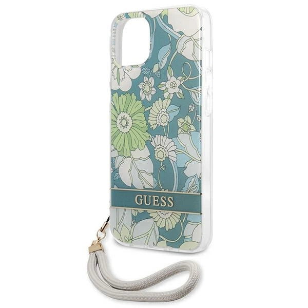 Guess GUHCP13SHFLSN iPhone 13 mini 5.4" grøn/grøn hardcase Flower Strap
