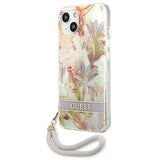 Guess GUHCP13SHFLSU iPhone 13 mini 5.4" lilla/lila hårdkasse Blomsterstrop