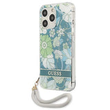 Guess GUHCP13XHFLSN iPhone 13 Pro Max 6.7" grøn/grøn hardcase Flower Strap