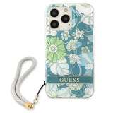 Guess GUHCP13XHFLSN iPhone 13 Pro Max 6.7" grøn/grøn hardcase Flower Strap
