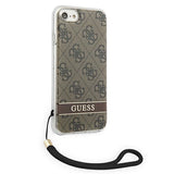 Guess GUOHCI8H4STW iPhone SE 2022 / SE 2020 / 7/ 8 brun/brun hardcase 4G Print Strap