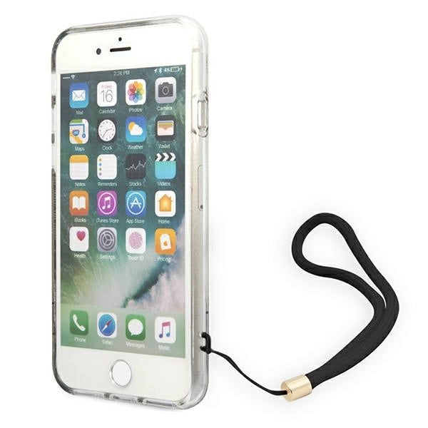 Guess GUOHCI8H4STW iPhone SE 2022 / SE 2020 / 7/ 8 brun/brun hardcase 4G Print Strap