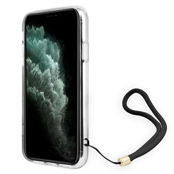 Guess GUOHCN61H4STW iPhone 11 brun/brun hardcase 4G Print Strap