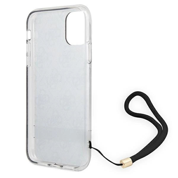 Guess GUOHCN61H4STW iPhone 11 brun/brun hardcase 4G Print Strap