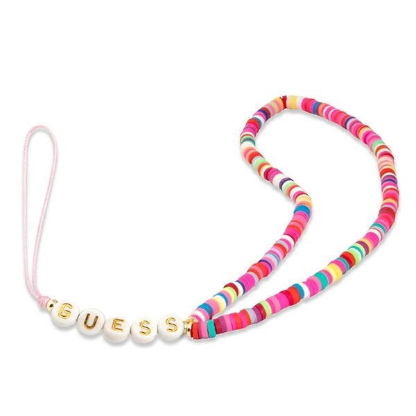 Guess-pendel GUSTGMPP Telefonstrop multicolor pink/multicolor pink Heishi perler