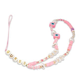 Guess-pendel GUSTSHPP Telefonrem lyserød/rosa perler Shell
