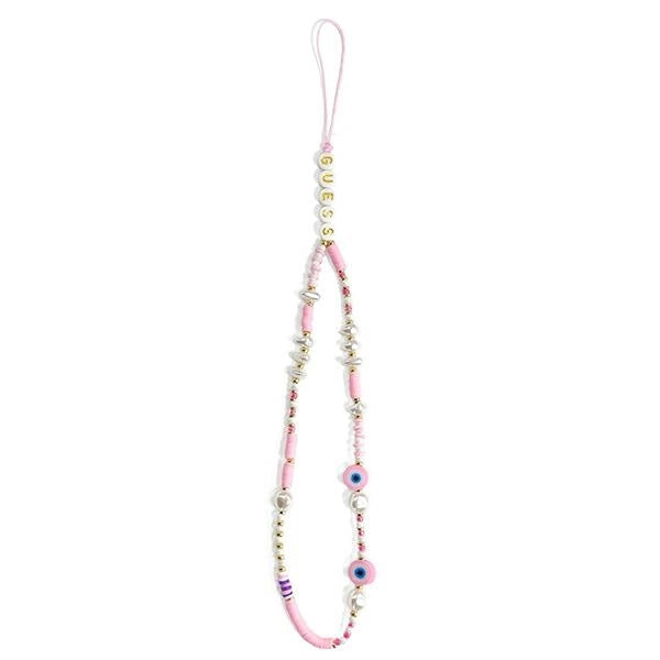 Guess-pendel GUSTSHPP Telefonrem lyserød/rosa perler Shell